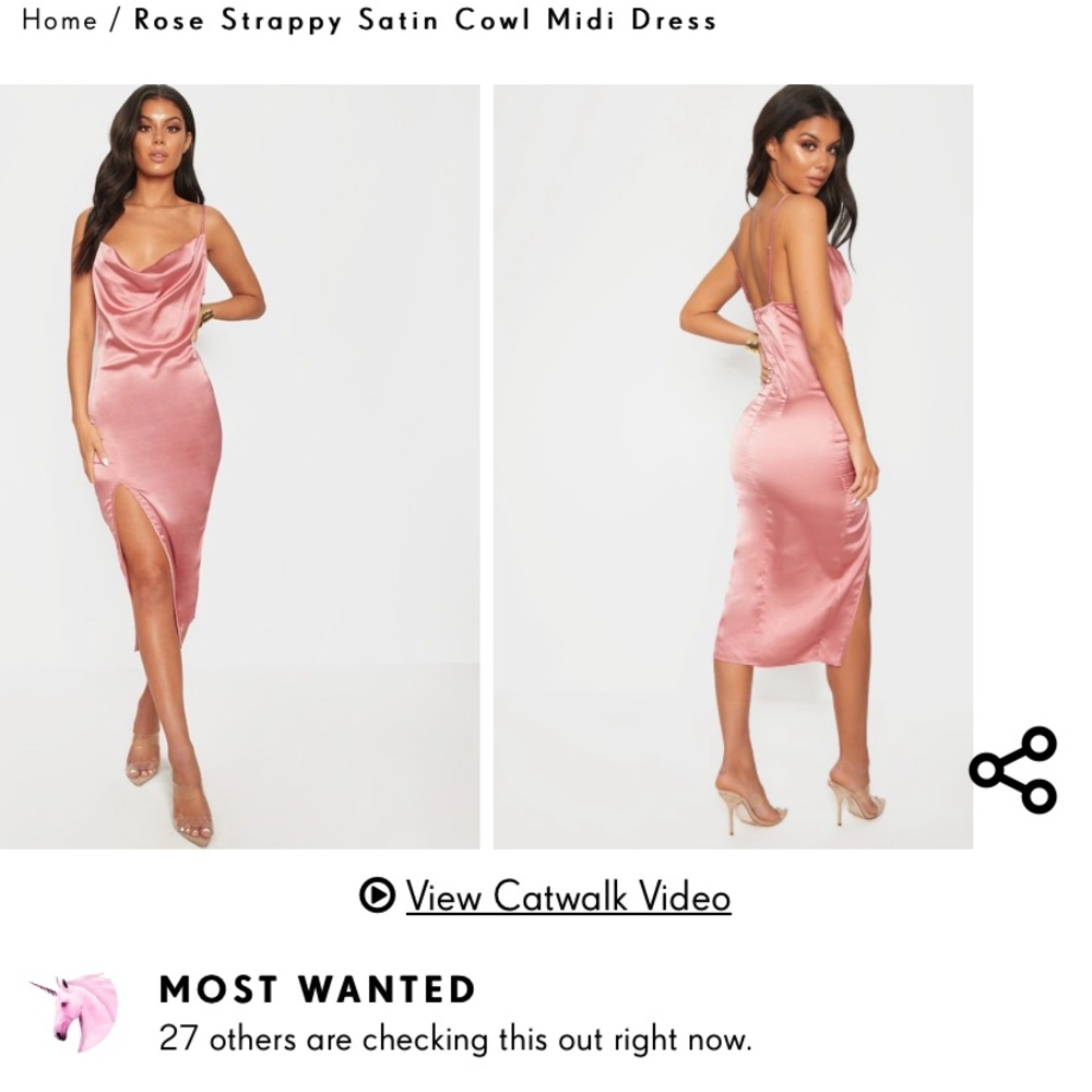 NWT Satin Slip Dress